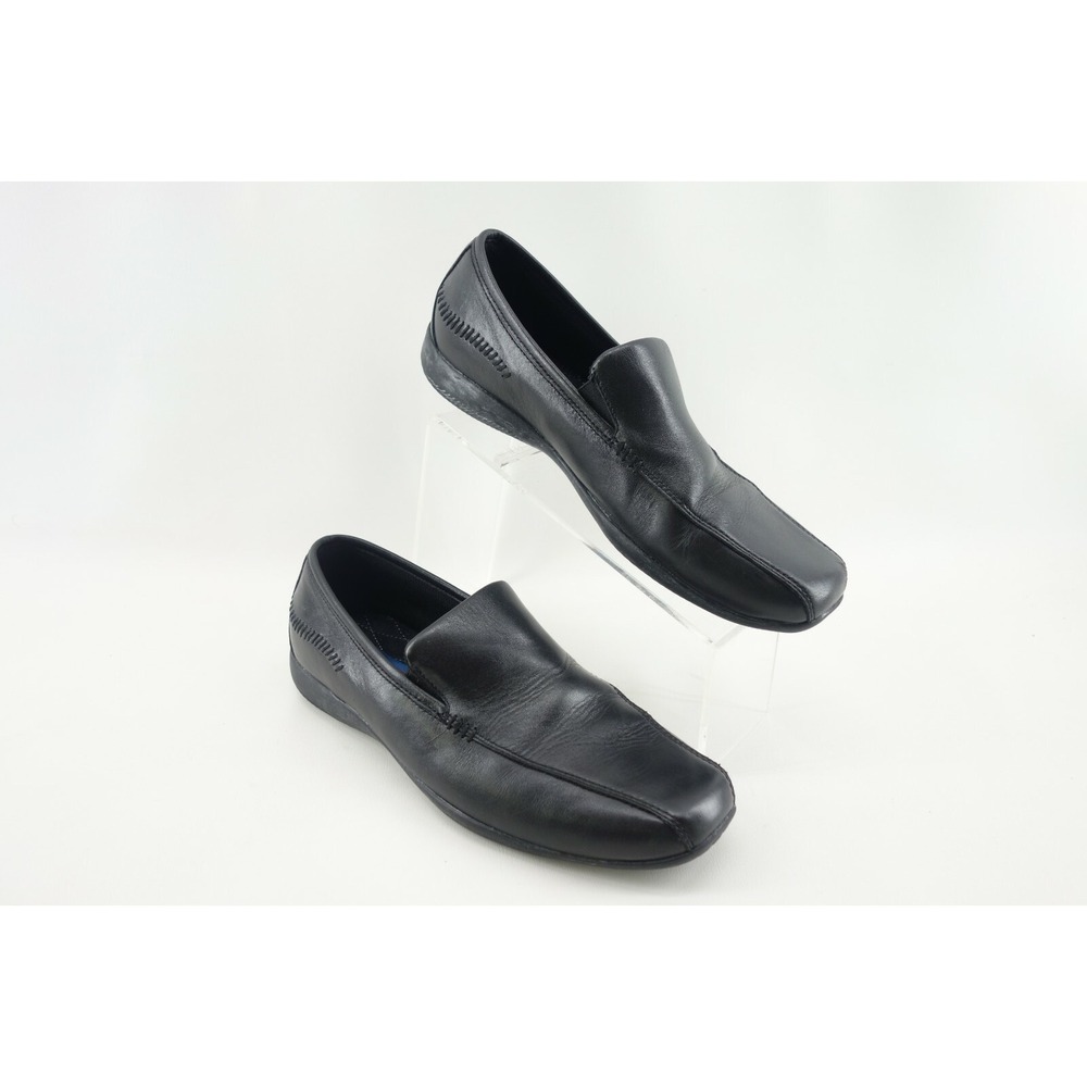 Stacy Adams Men's Slip On Loafers Dress‎ Shoes Black Bicycle Toe Leather 10.5 M